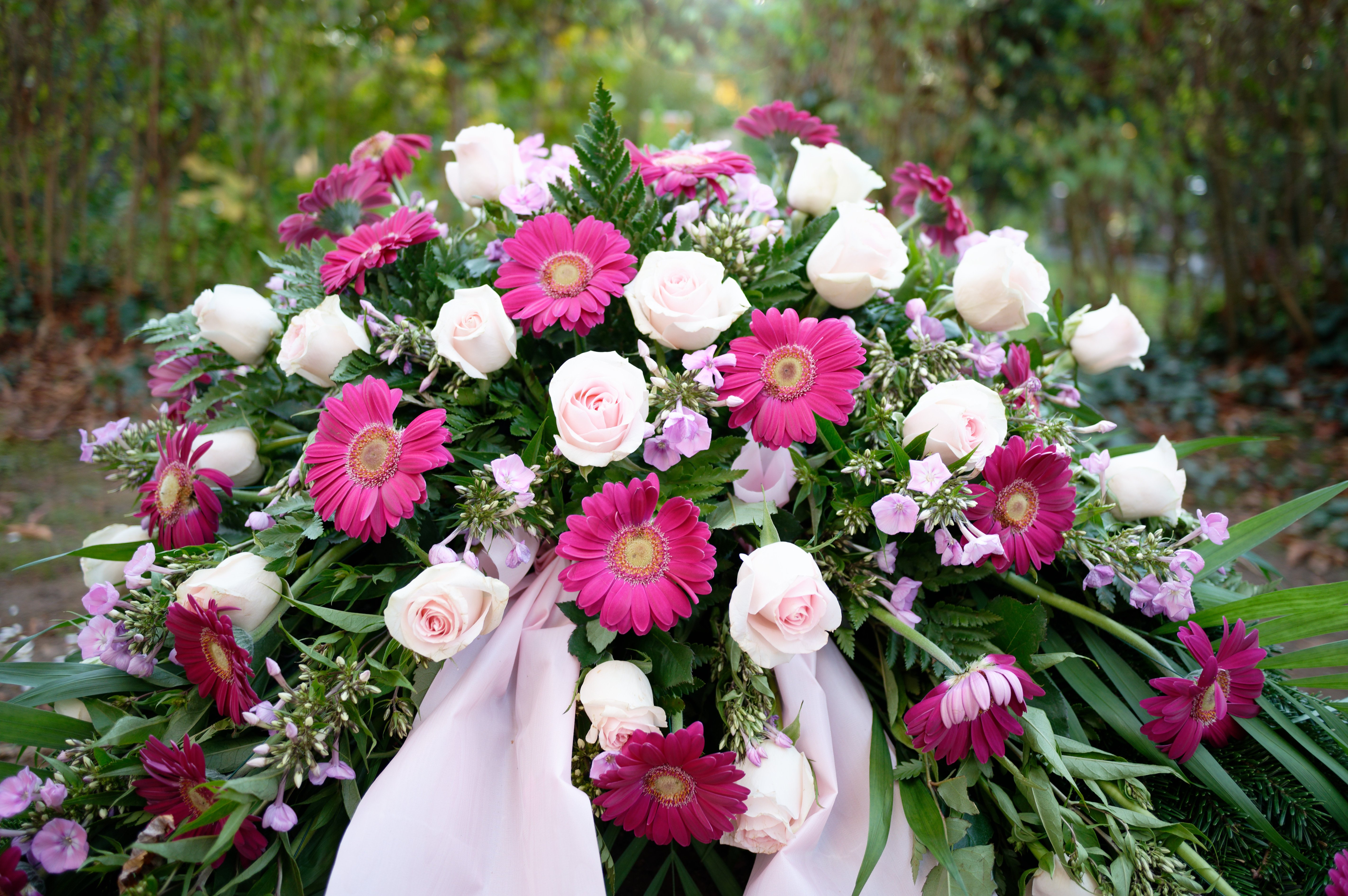 bigstock-Purple-And-Pink-Roses-And-Gerb-465386545